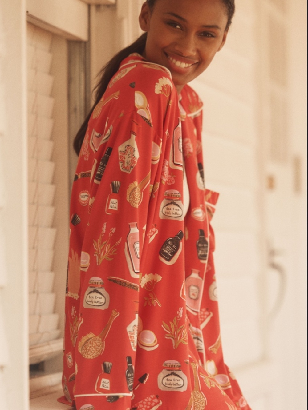 Anthropologie The Lyrebird ModaLuxe Long-Sleeve Pyjama Shirt